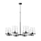 Z-Lite Callista 8 Light Chandelier, Matte Black & Clear 3032-8MB - alternate 3